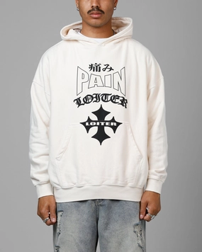 Layer Ready Street Vibe Loiter Ultimate Pain Premium Hoodie Off White