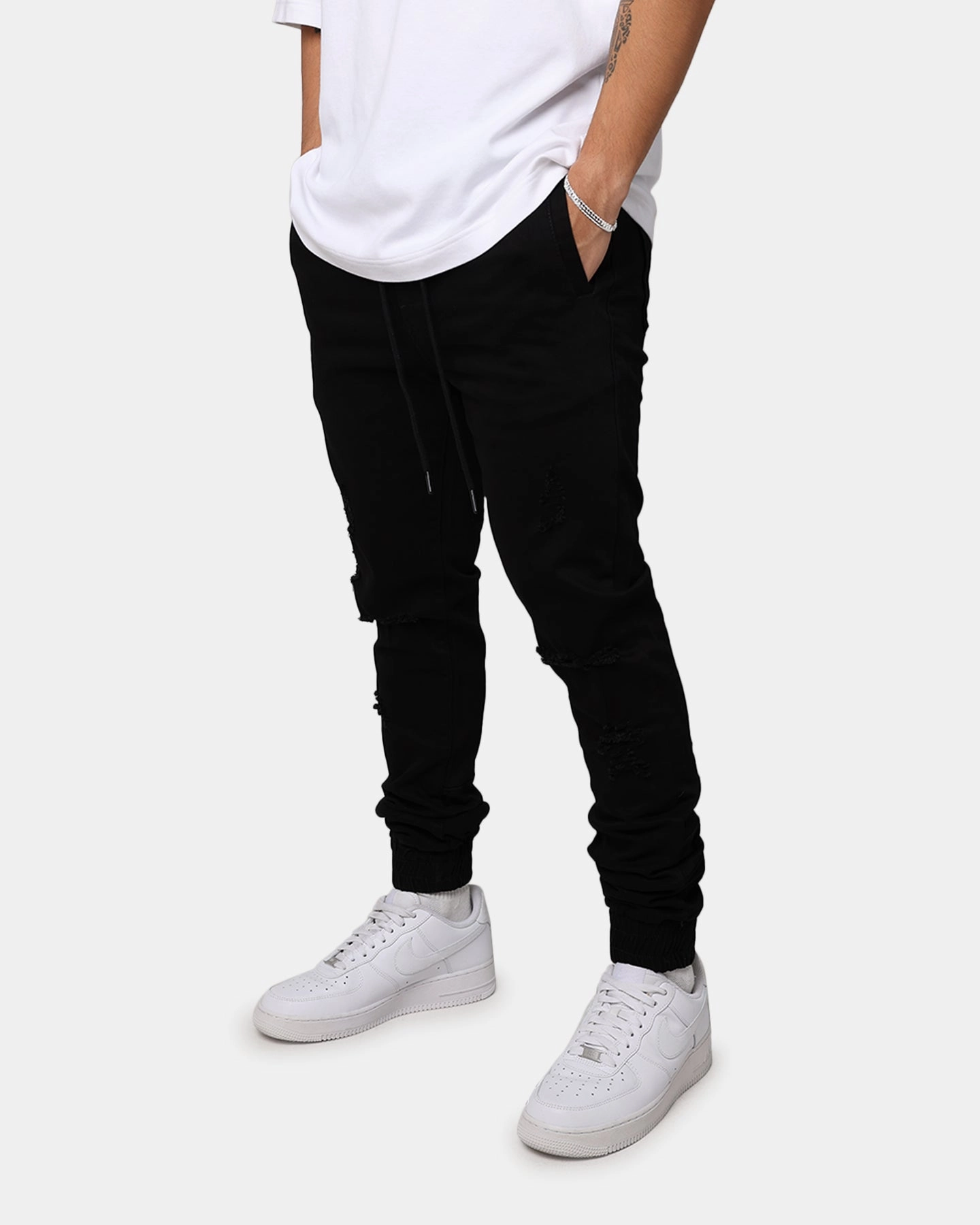Saint Morta Slasher Joggers Black Fade Resistant Breathable Mesh Panels