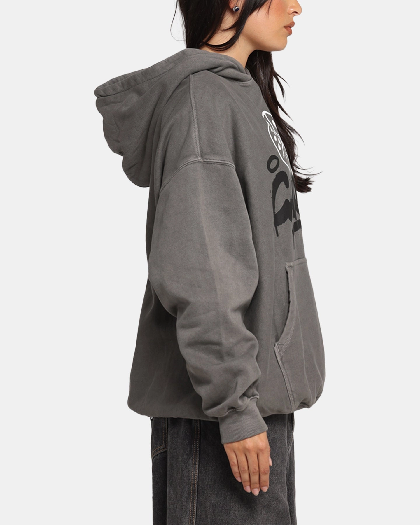 Urban Detail Carre Players Choice Hoodie Washed Charcoal