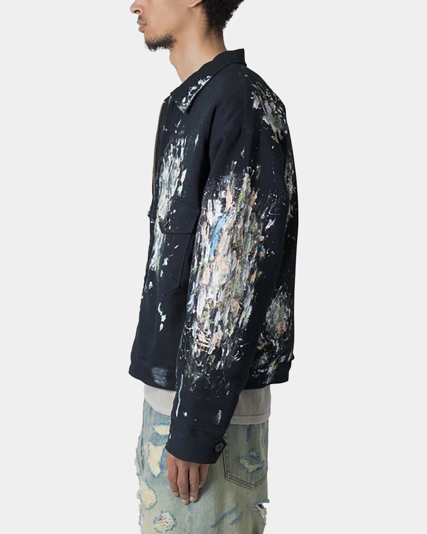MNML Painters Work Jacket Black Heat Reflective Tech