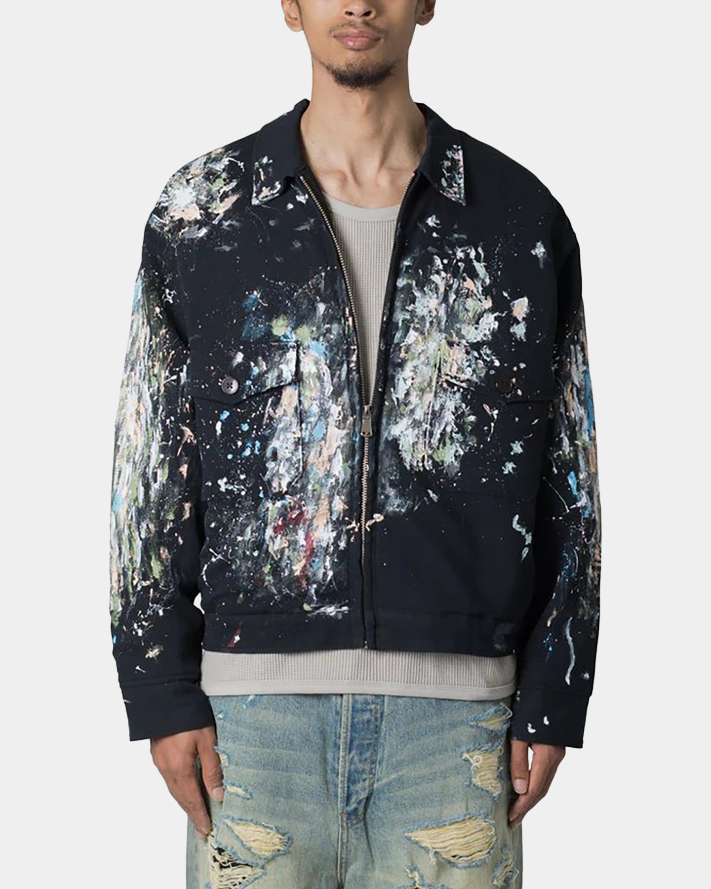 Layer Look NonBulkyFit MNML Painters Work Jacket Black
