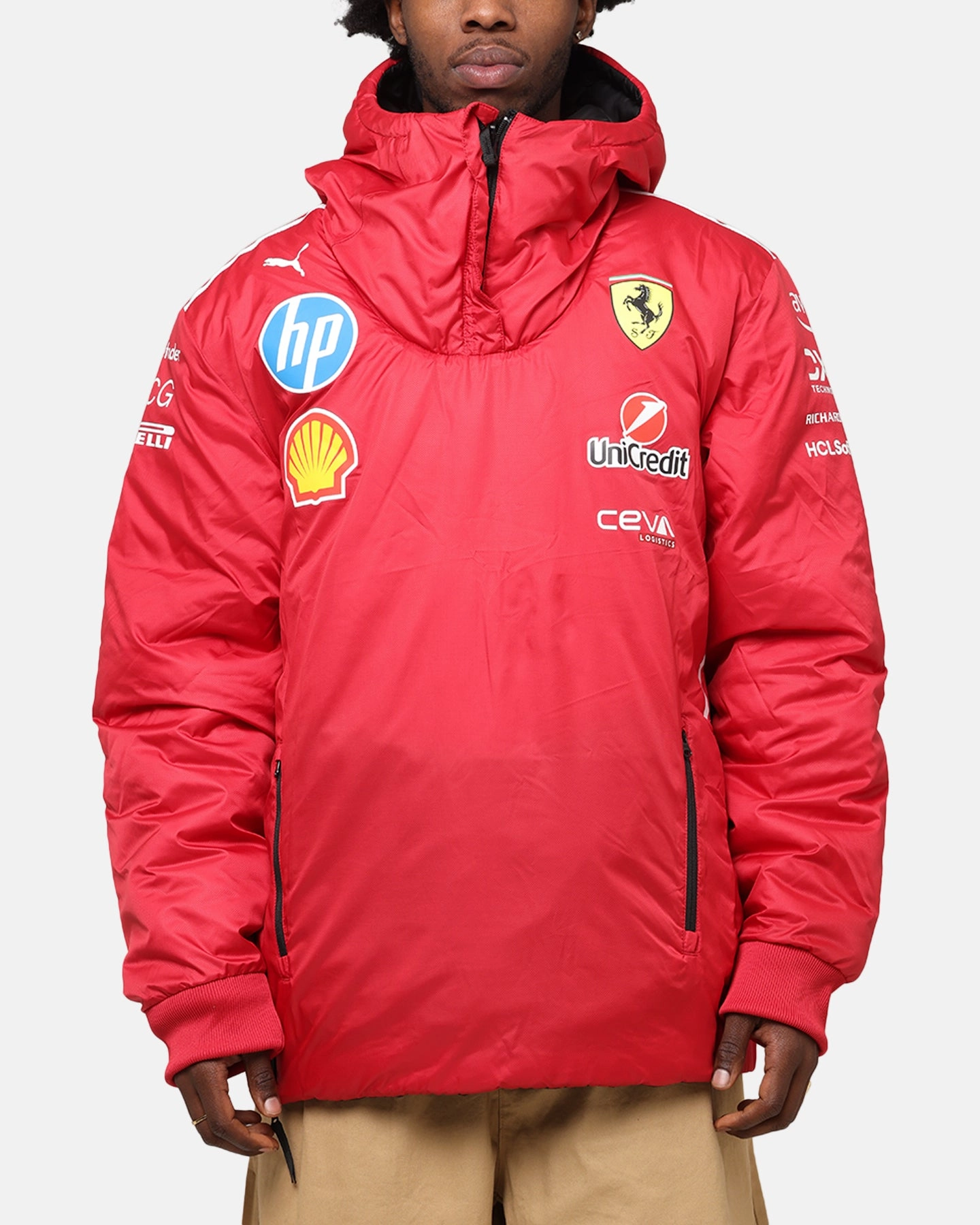 Checked desert Puma X Scuderia Ferrari Team Reversible Jacket Cherry