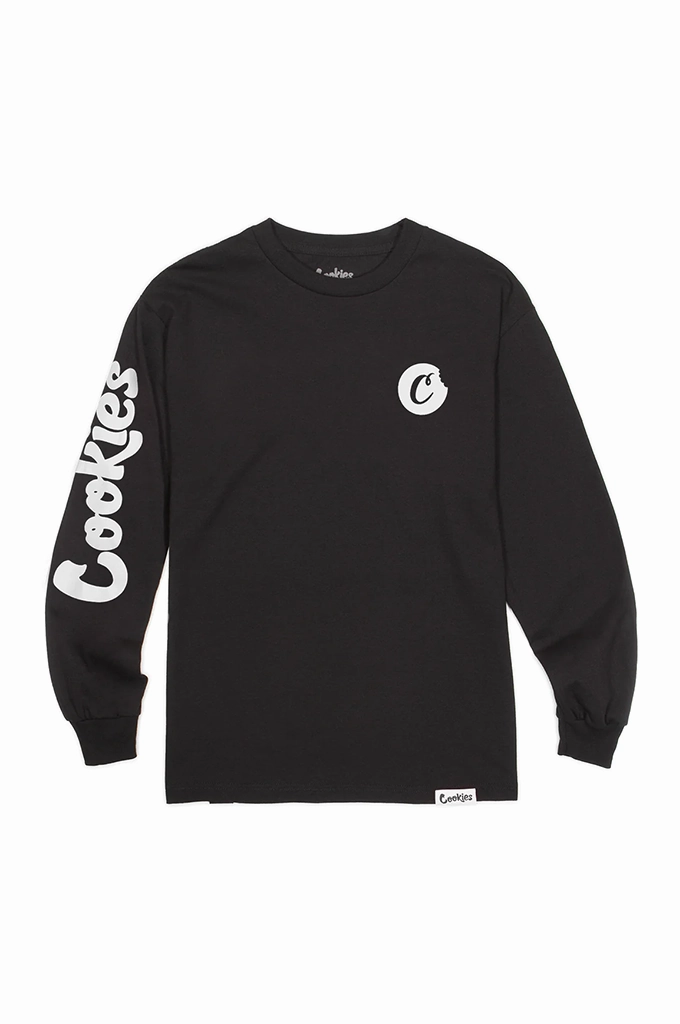 Cookies C Bite Logo Long Sleeve Tee Rayon blend