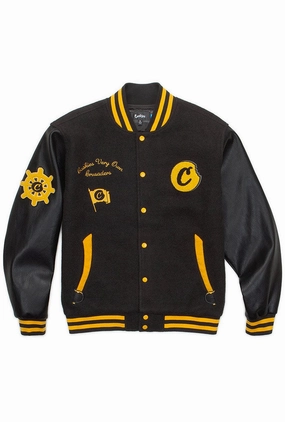 flight travel Adaptive Fit Cookies Crusaders Wool Lettermans Jacket