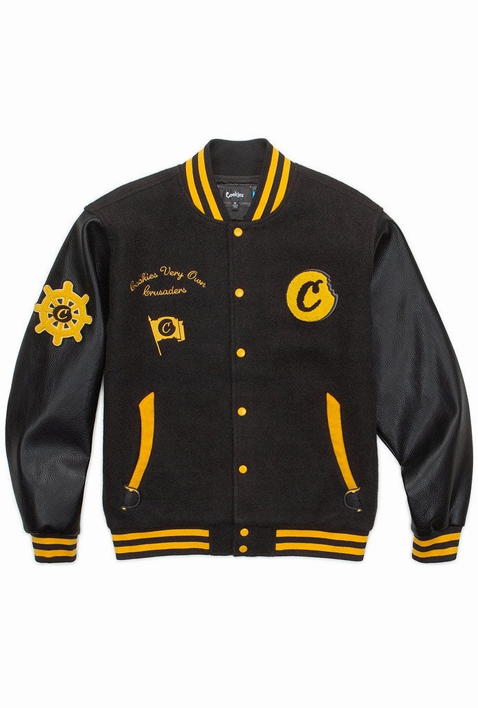 Cookies Crusaders Wool Lettermans Jacket Travel Essential Snag Free Zippers