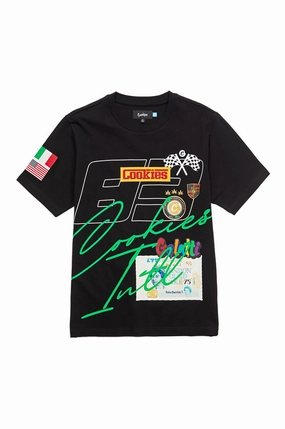 Cookies Lake Como Race Flag SS Knit Tee Chic Fashion