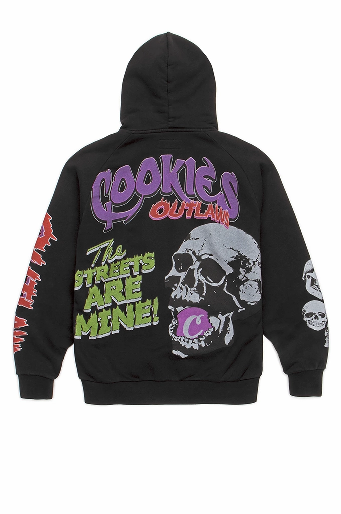 Cookies Outlaws Raglan Pullover Hoodie Essential Wear High Energy Return Fabric