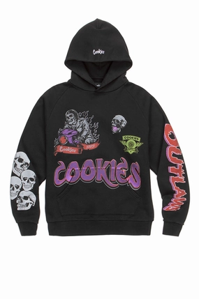 Ergonomic Paneling Large Size Cookies Outlaws Raglan Pullover Hoodie Essential Wear