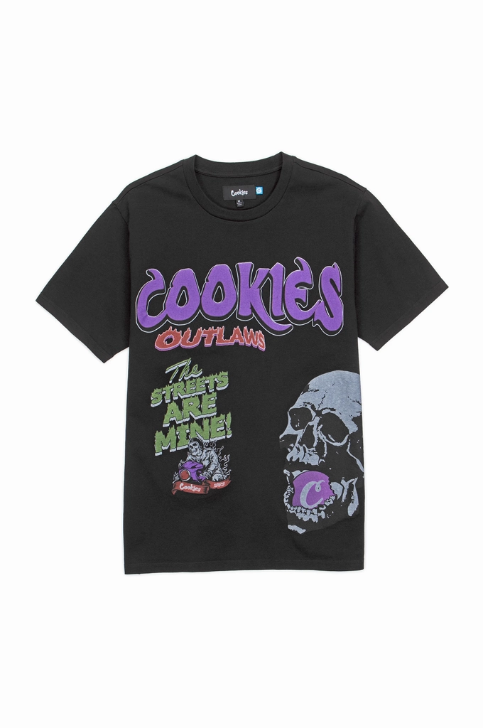 Cookies Outlaws Streets SS Knit Tee Laser Cut Edges
