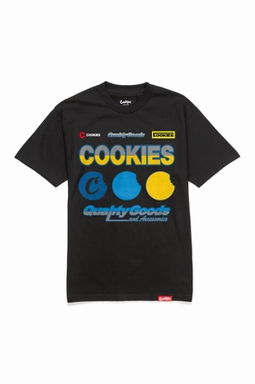 Cookies Speedy Short Sleeve Tee Sporty Design Stretchable Knit