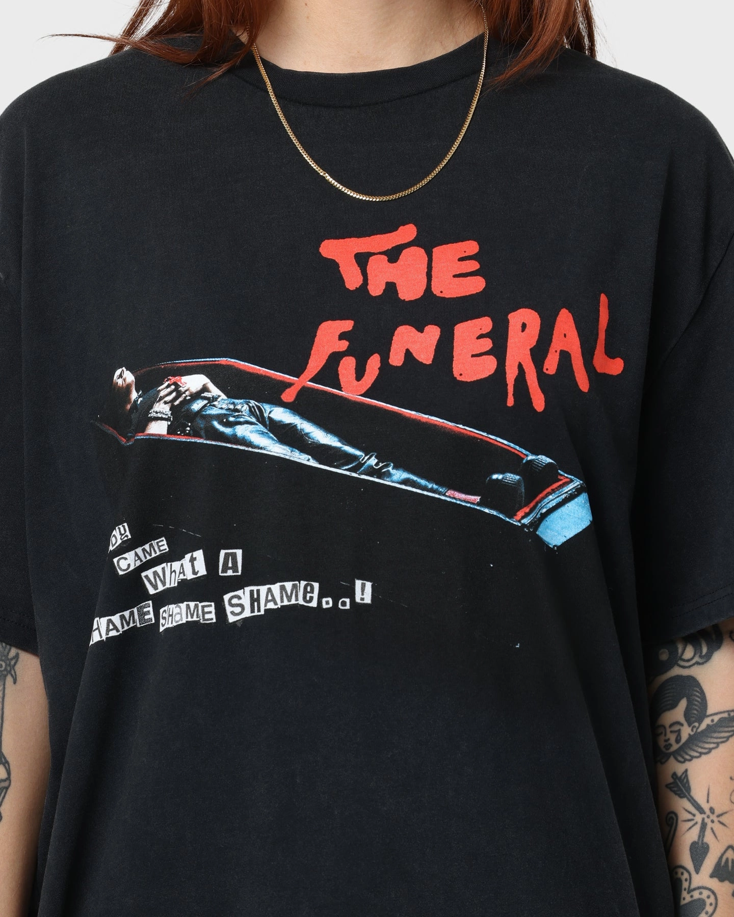 YUNGBLUD Universal Music X YUNGBLUD The Funeral Vintage T-Shirt Washed Black Ultra Soft Blend Adult sophistication