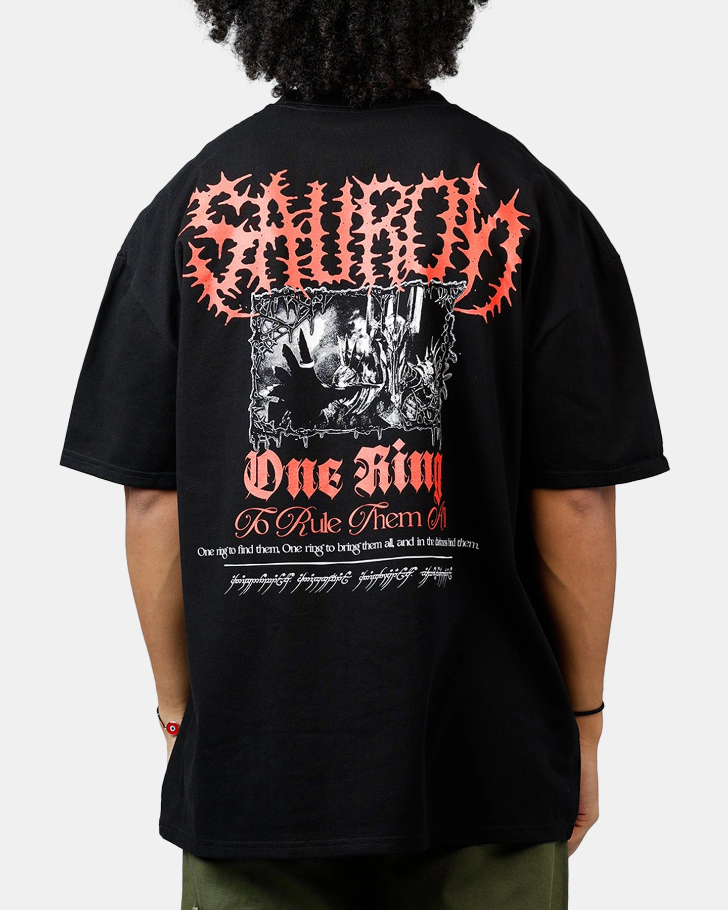 Sleep Hygroscopic Fiber American Thrift X The Lord Of The Rings Sauron Heavyweight T-Shirt Black