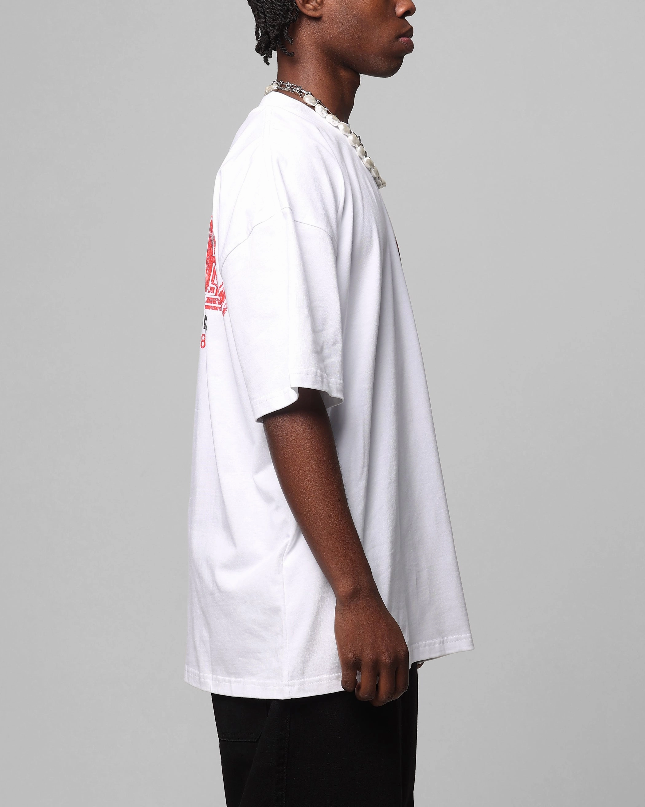 Trendy Tops Light Fashion Loiter Mechanic Drop T-Shirt White