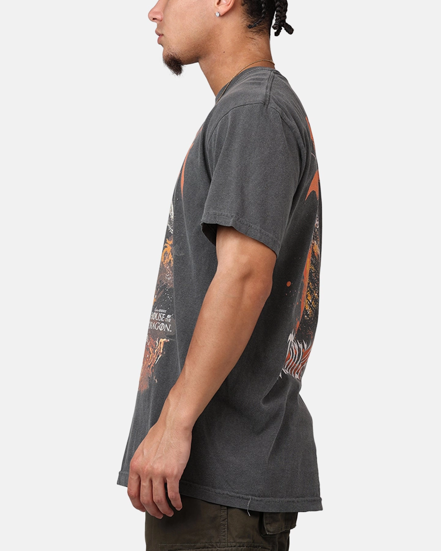 Street Outfit Soft Design Ripple X Game Of Thrones 'House Of The Dragon' Syrax T-Shirt Washed Black