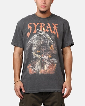 brandable Ripple X Game Of Thrones 'House Of The Dragon' Syrax T-Shirt Washed Black