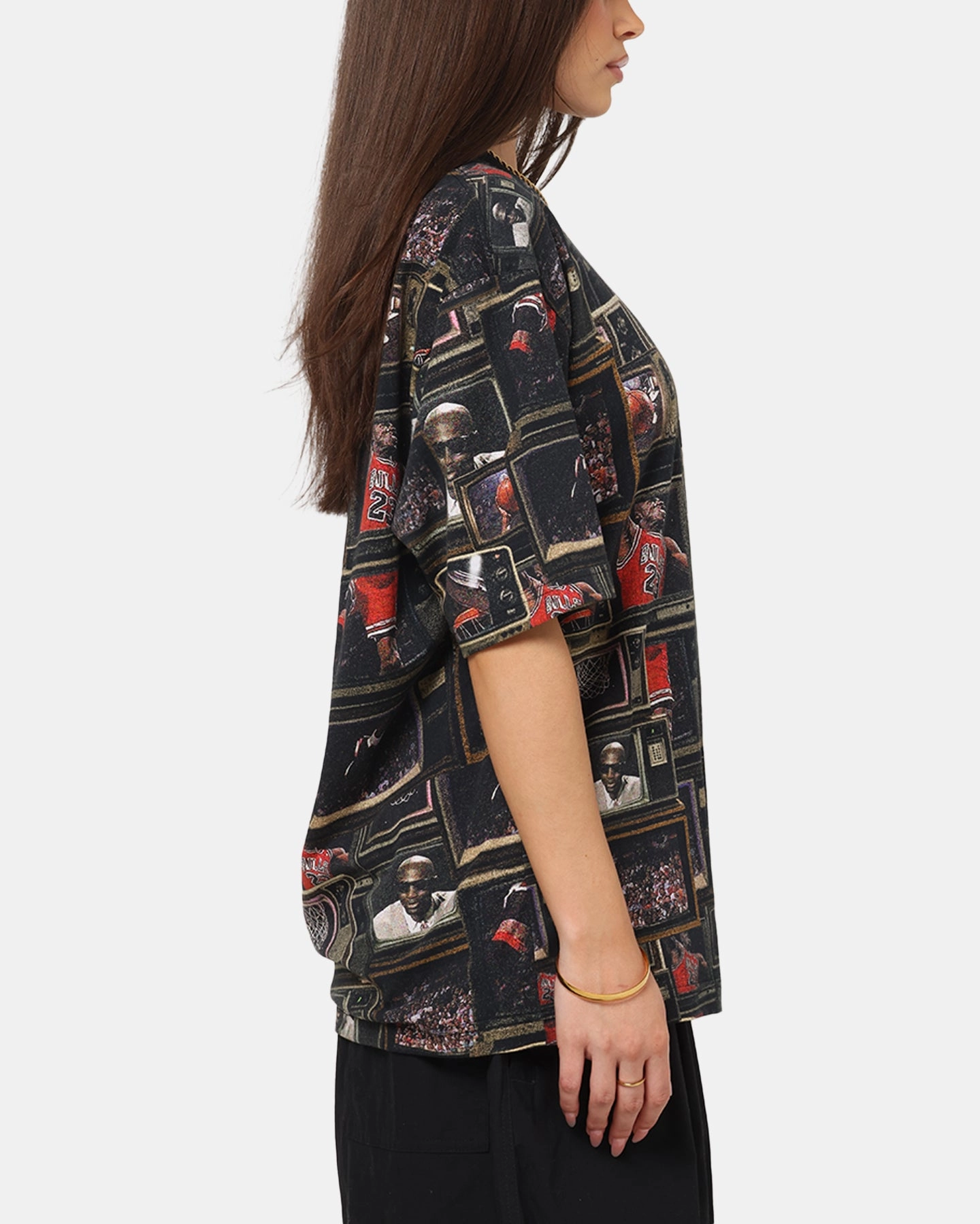 Jordan Brooklyn Printed T-Shirt Black/Sail Simple Wear Seasonal top