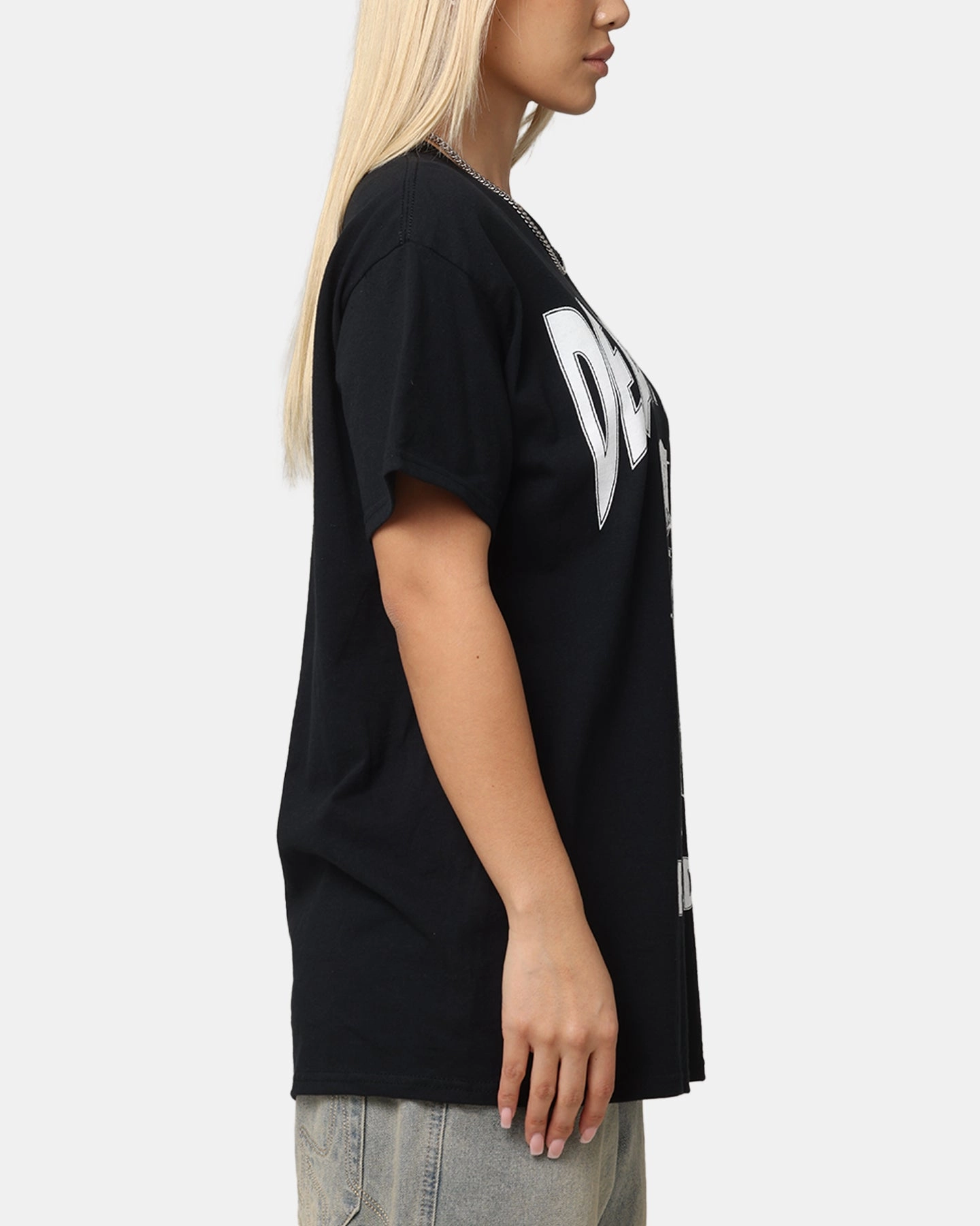 Antibacterial Treatment Deathrow Records Chair Logo T-Shirt Black