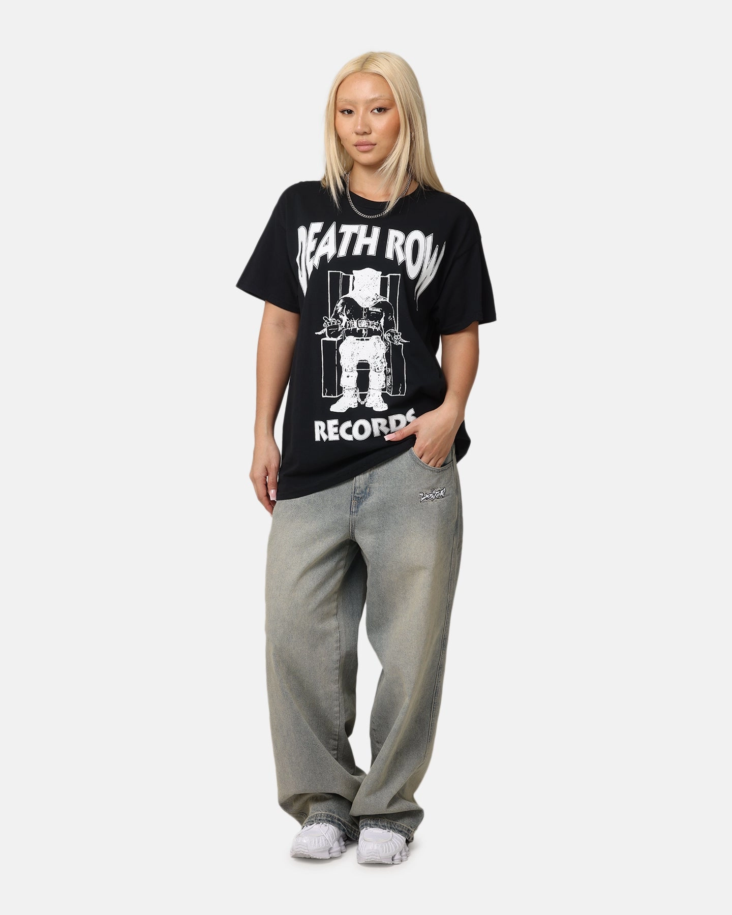 Deathrow Records Chair Logo T-Shirt Black Playful Design