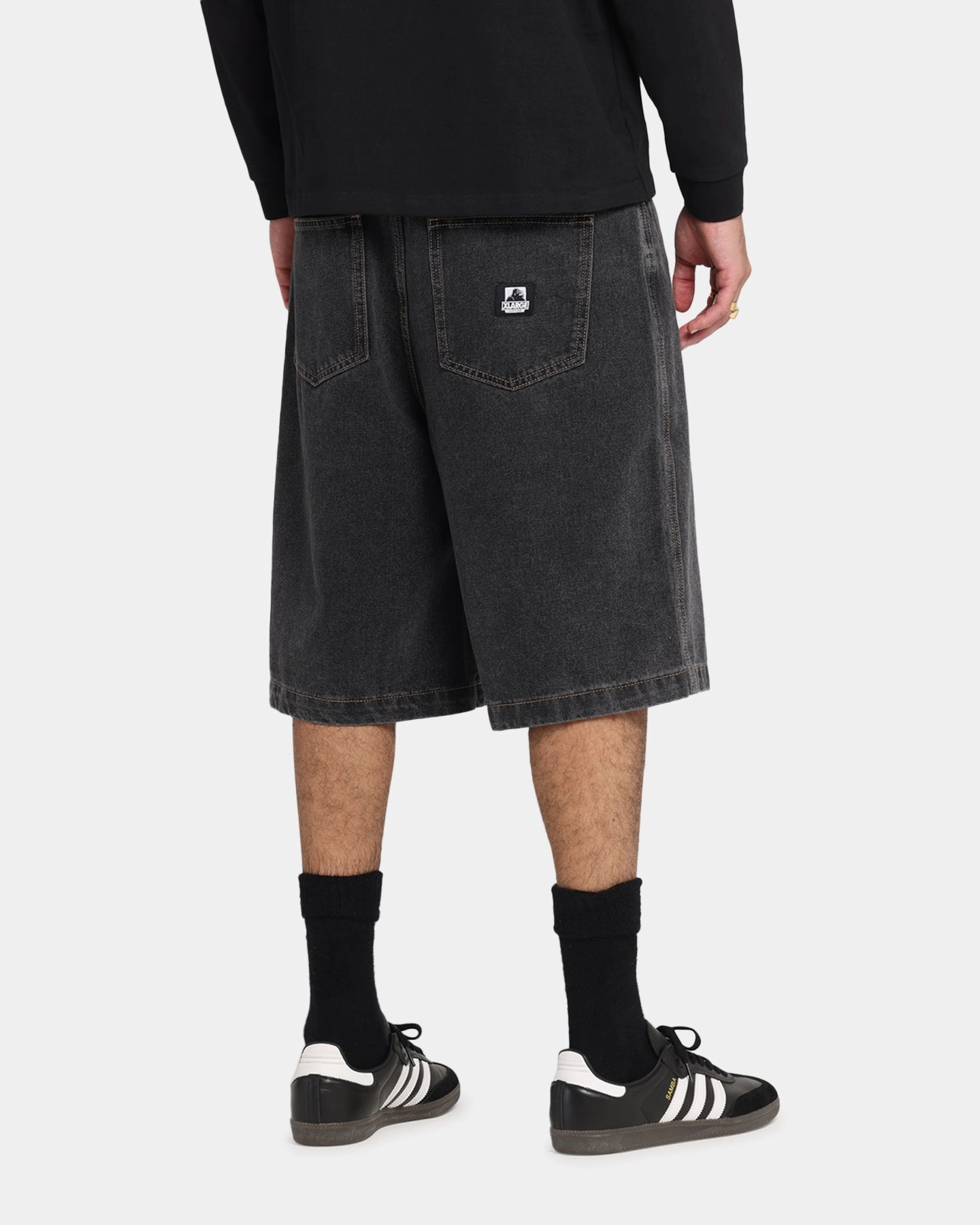 Skinny Fit kids wear X-Large Bull Denim 91 Shorts Washed Black