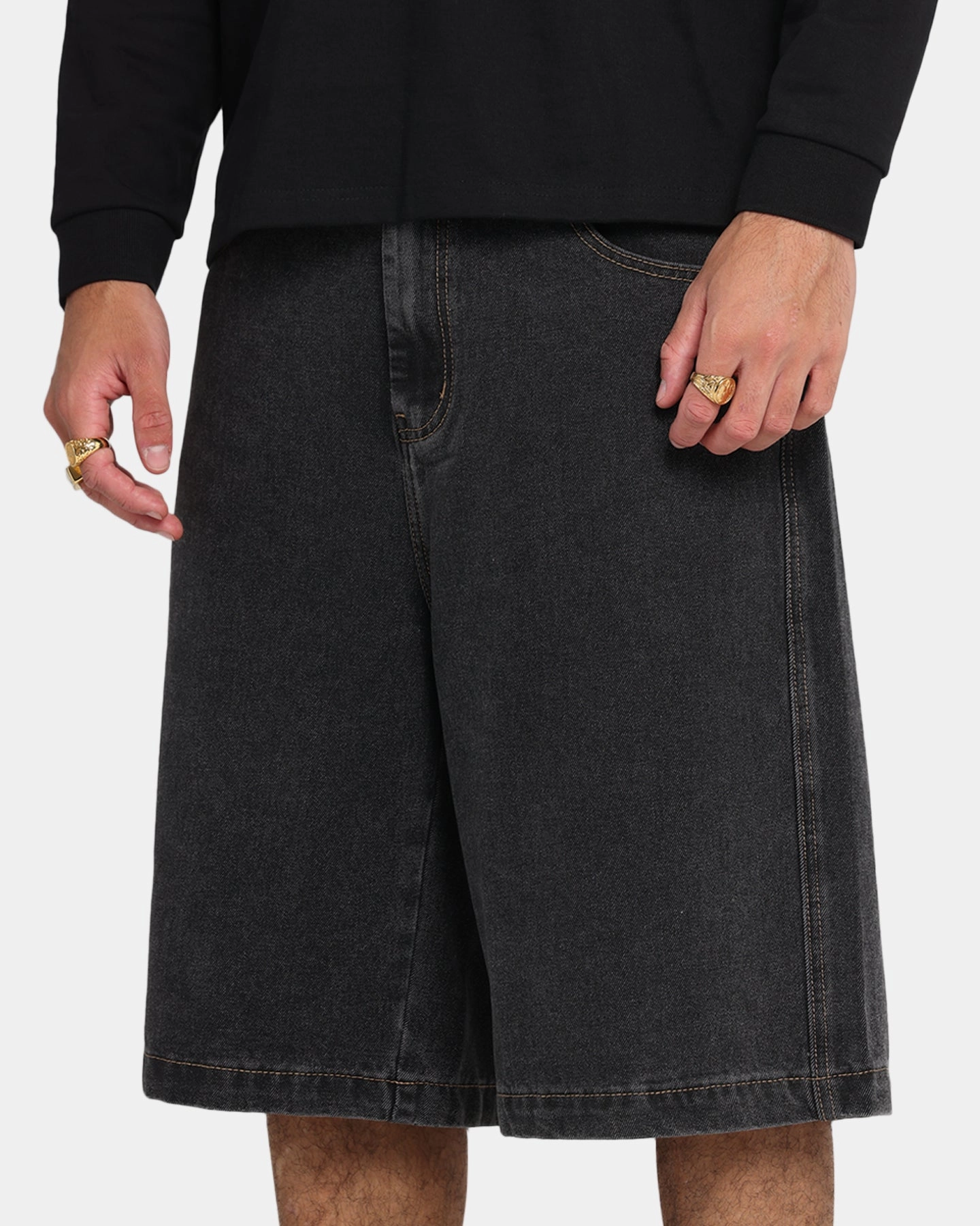 X-Large Bull Denim 91 Shorts Washed Black cardigan Classic Shorts