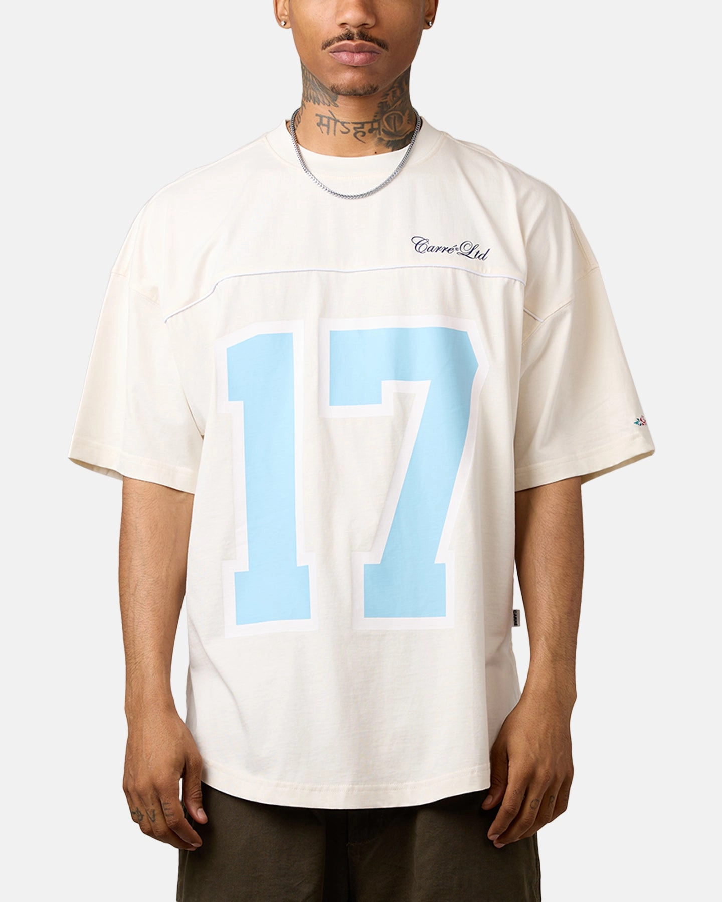 RelaxedFit Carre Hitta Grid Iron T-Shirt Off White
