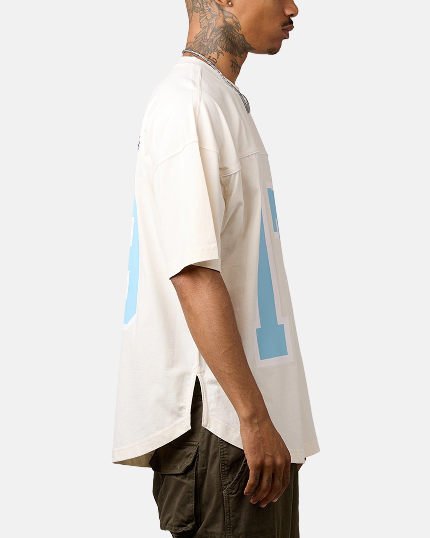 Stylish Fit Carre Hitta Grid Iron T-Shirt Off White