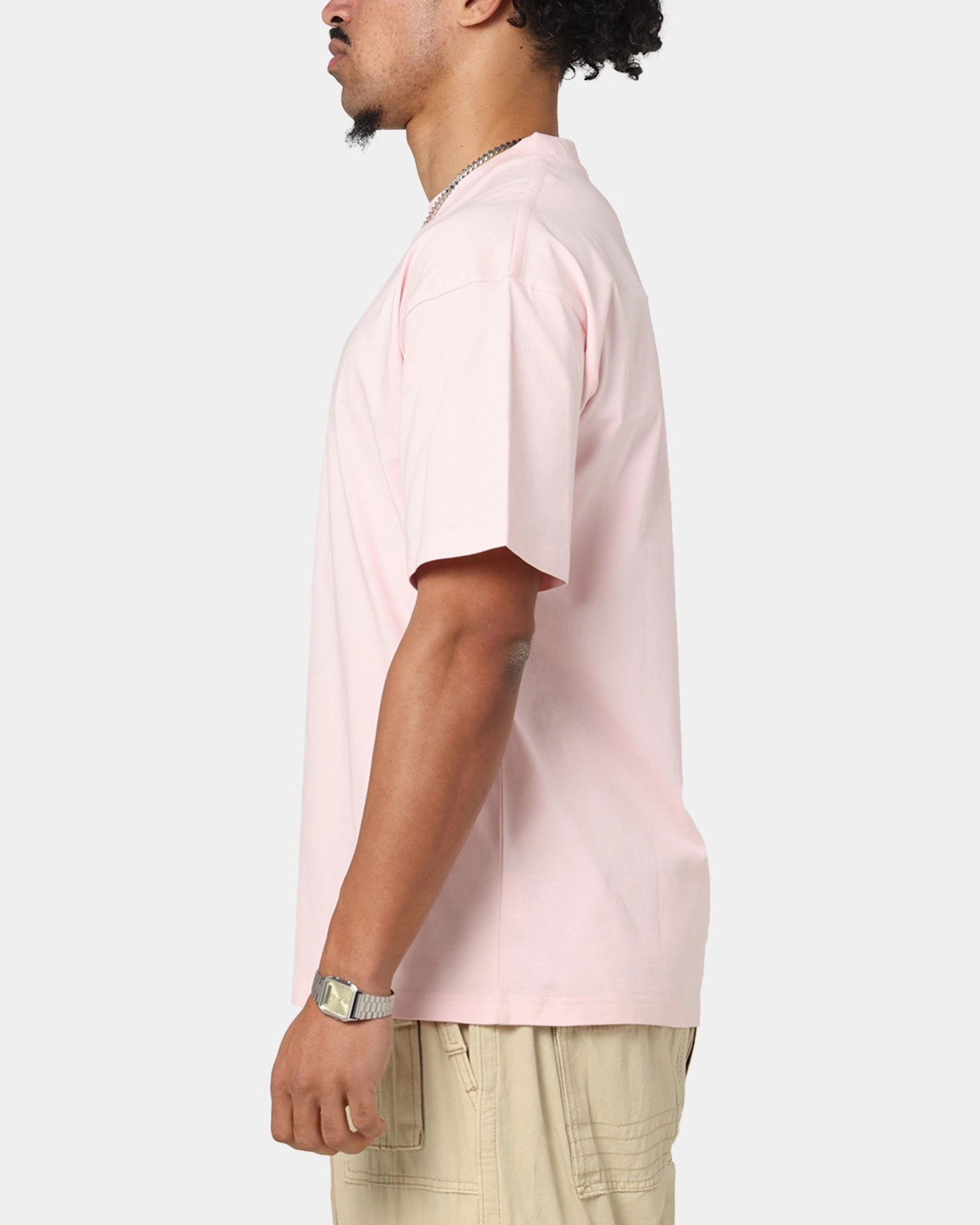 Sporty and Stylish Light Wear Culture Kings Standard Drop Shoulder T-Shirt Pink