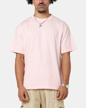 Culture Kings Standard Drop Shoulder T-Shirt Pink Abrasion Resistant Fabric Light Casual Wear