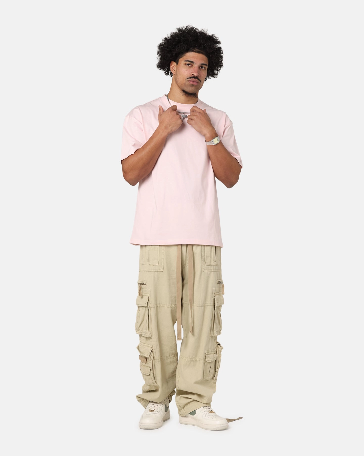 Culture Kings Standard Drop Shoulder T-Shirt Pink Versatile and Stylish EasyCare Fabric