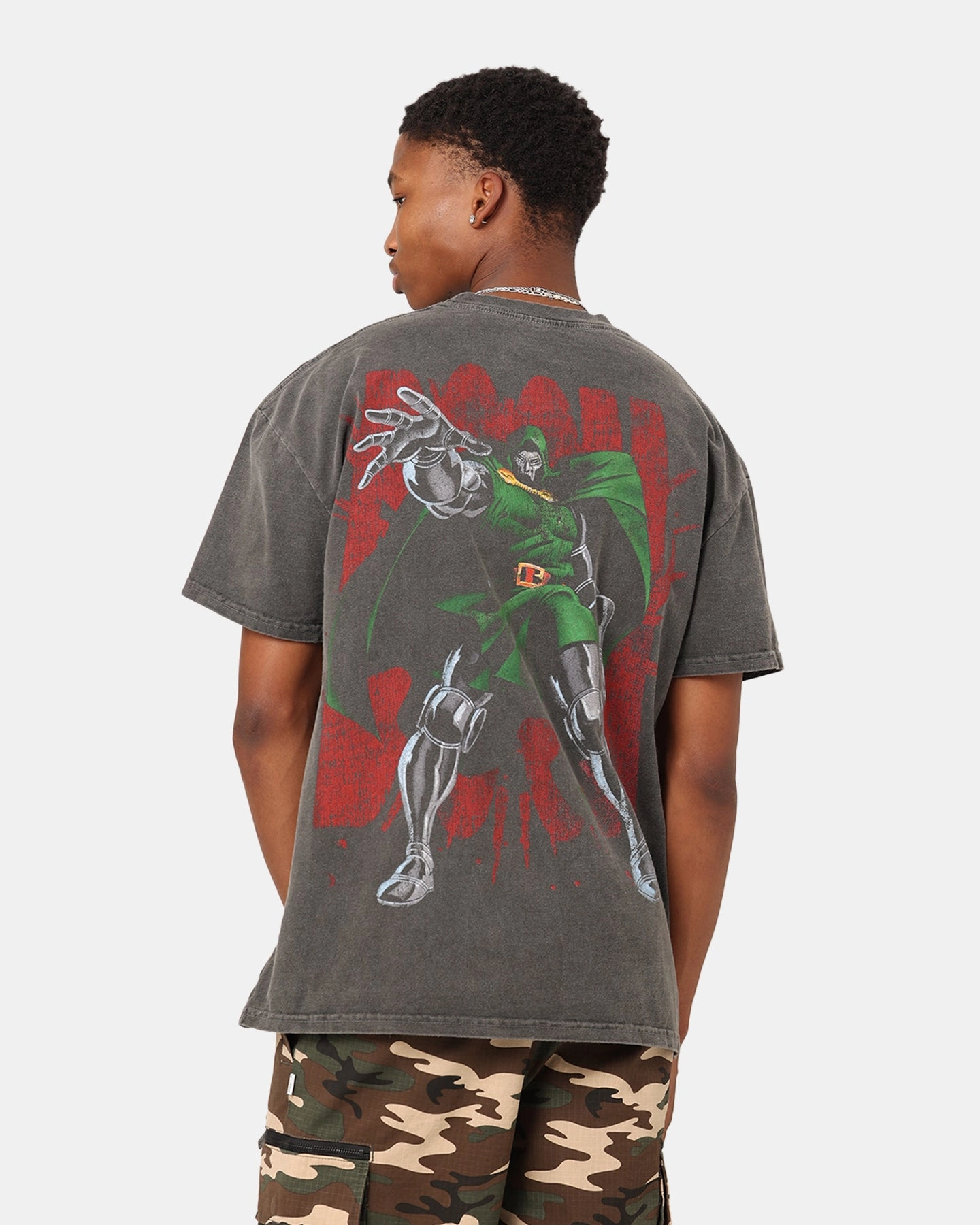 Marvel Doctor Doom Heavyweight Vintage T-Shirt Black Wash Everyday Top Regular fit normality