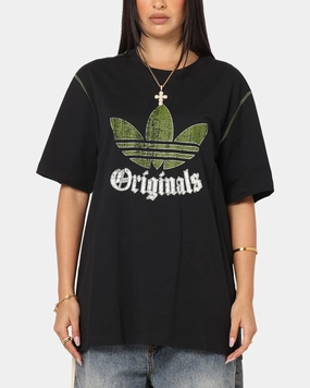 DropShoulderDesign Light Style Adidas Graphic T-Shirt Black