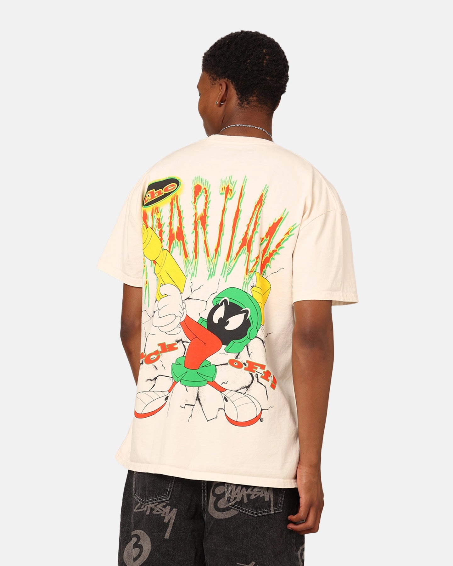 American Thrift X Warner Bros. Marvin The Martian Heavyweight T-Shirt Off White Modern Style Trend
