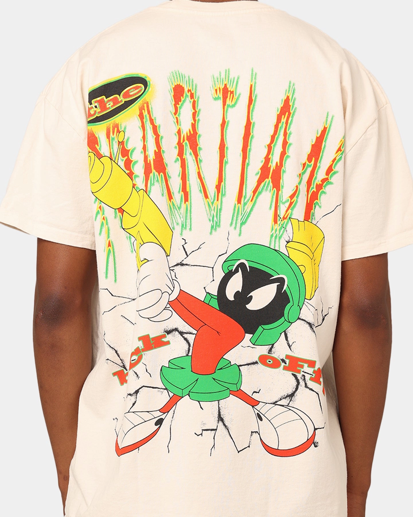Soft Fabric Sporty and Cool American Thrift X Warner Bros. Marvin The Martian Heavyweight T-Shirt Off White