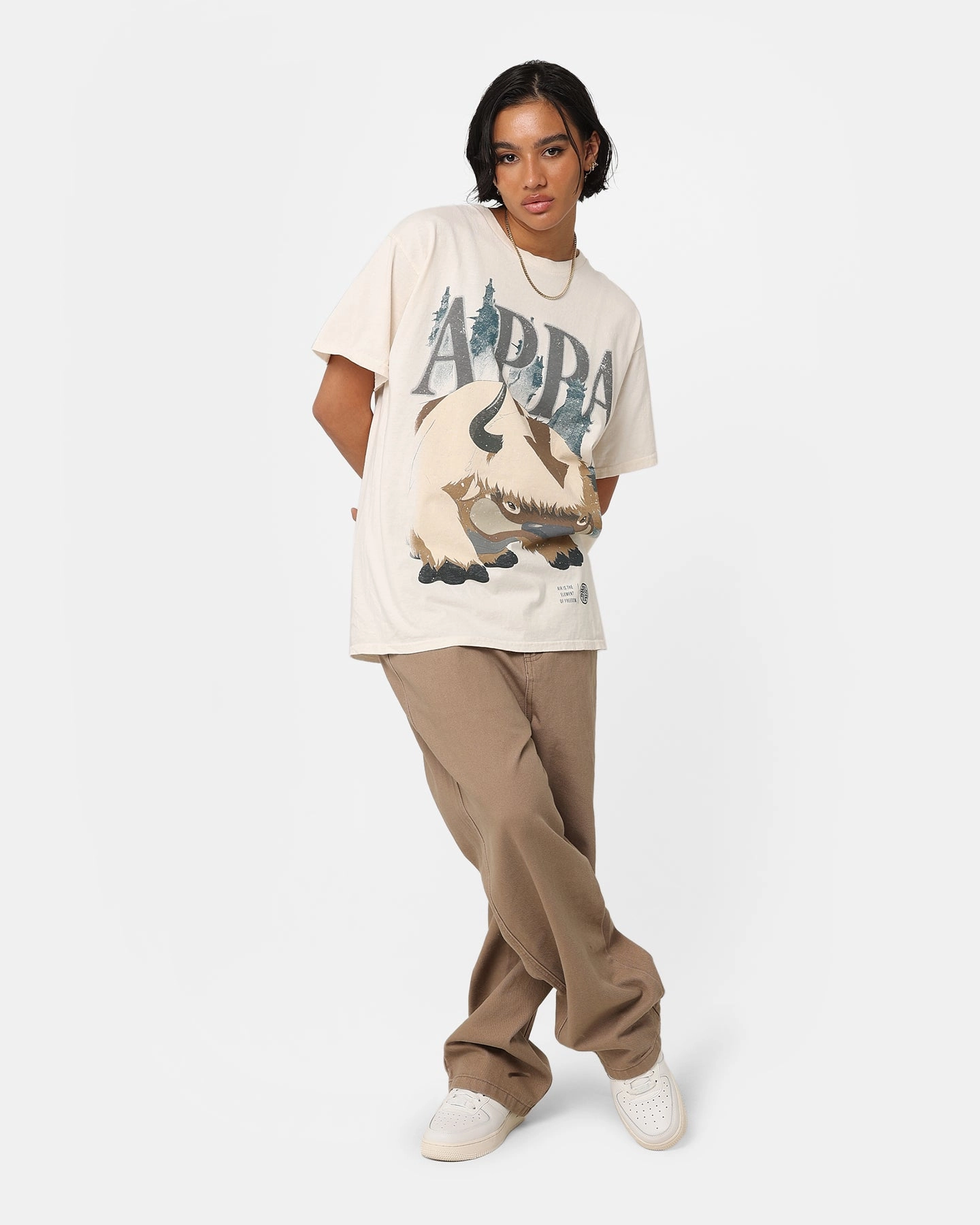 Lightweight Look Casual and Soft Goat Crew X Avatar: The Last Airbender Appa Vintage T-Shirt Off White