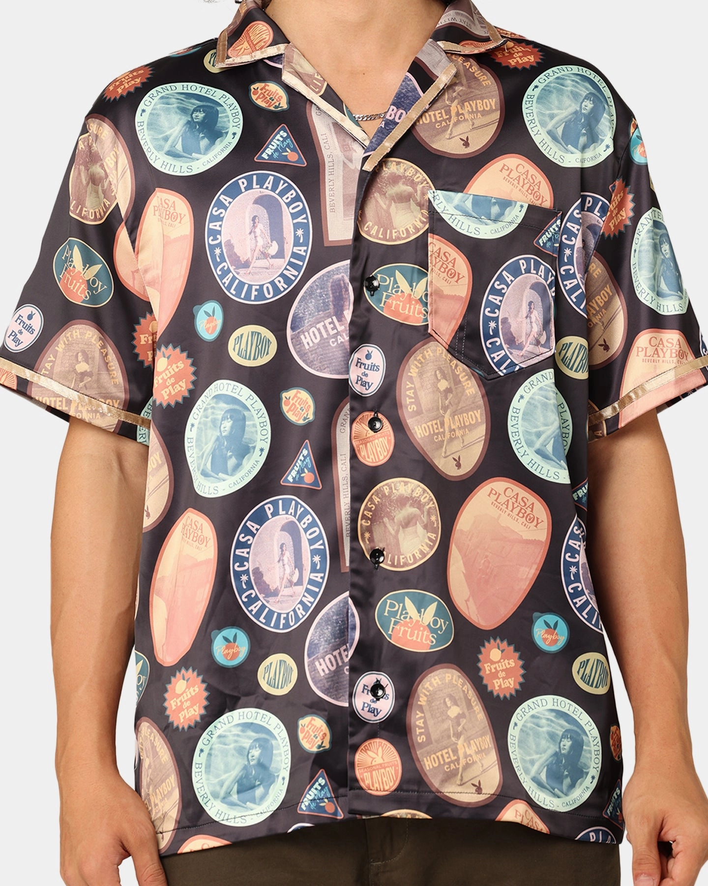 Trendy Look Eco-Friendly Choice Playboy Playcation Shirt Black