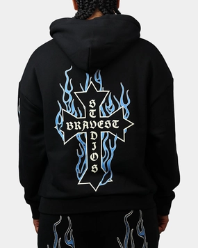 Patience Bonded seams Bravest Eternal Hoodie Black/Blue