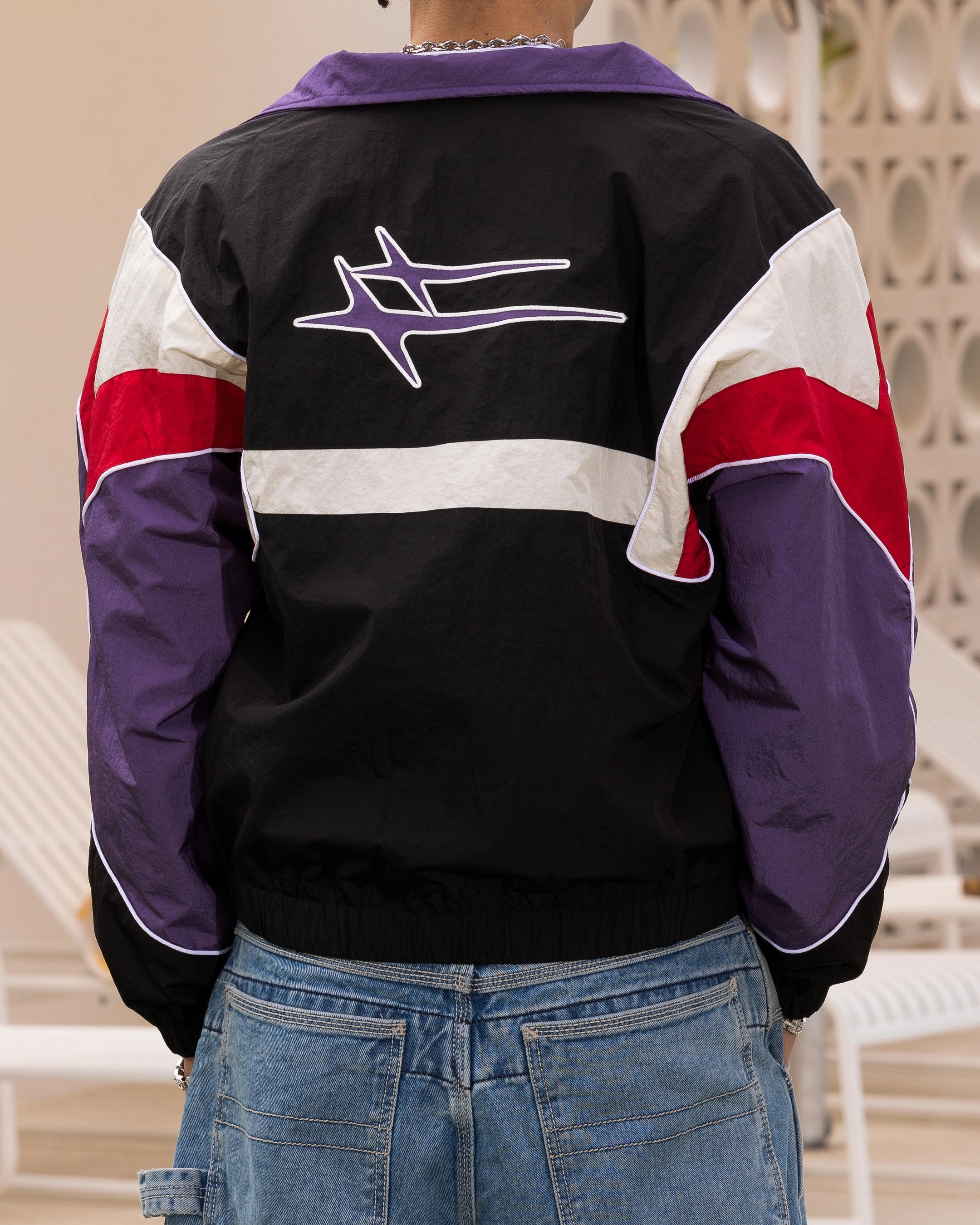 Loiter Axel Track Jacket Black/Purple Publish
