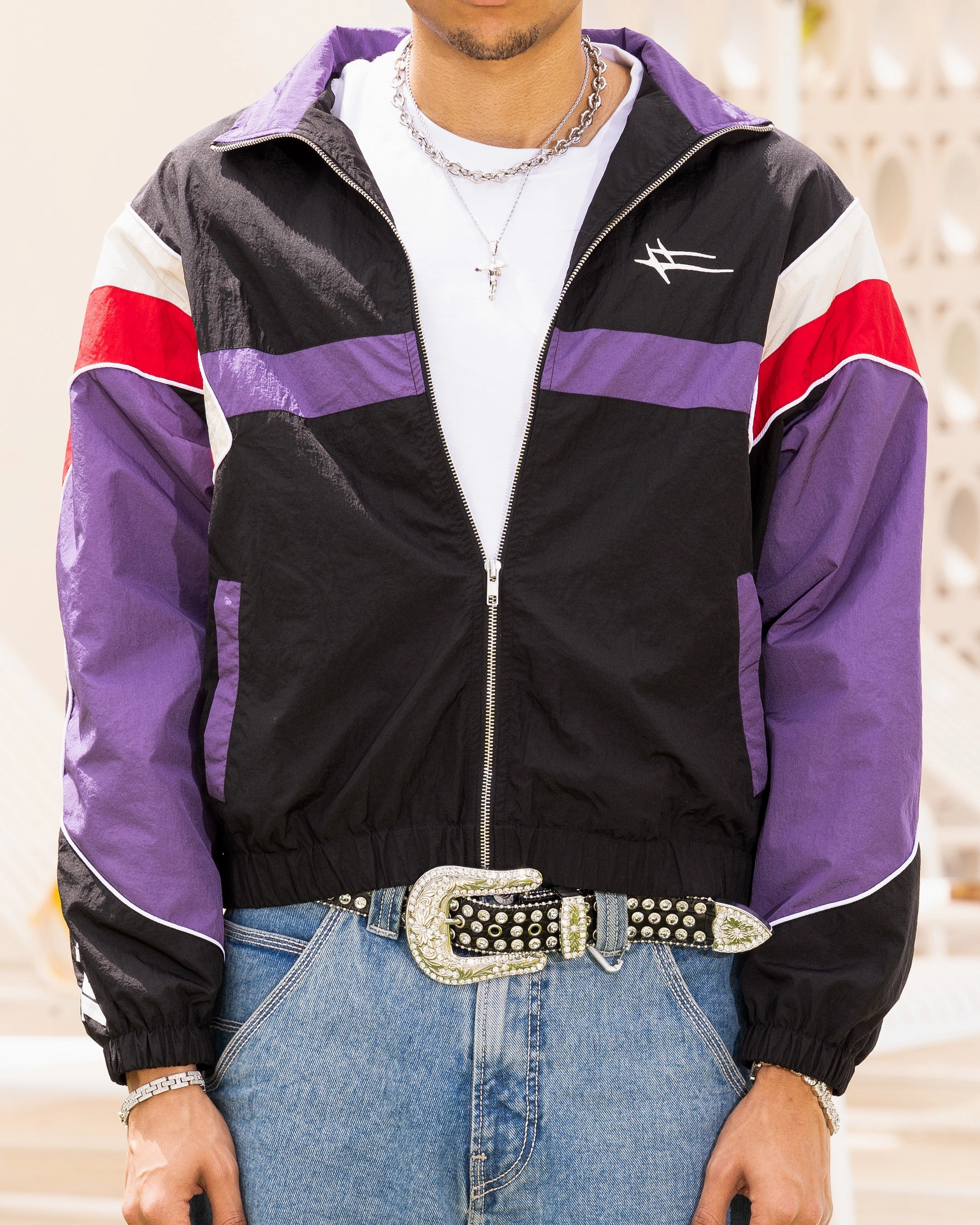 Outdoor Gear Reflective accents Loiter Axel Track Jacket Black/Purple