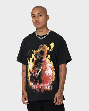 Quick-Drying Shirt Outdoor Style Trend American Thrift X A Nightmare on Elm Street Never Sleep Vintage T-Shirt Vintage Black