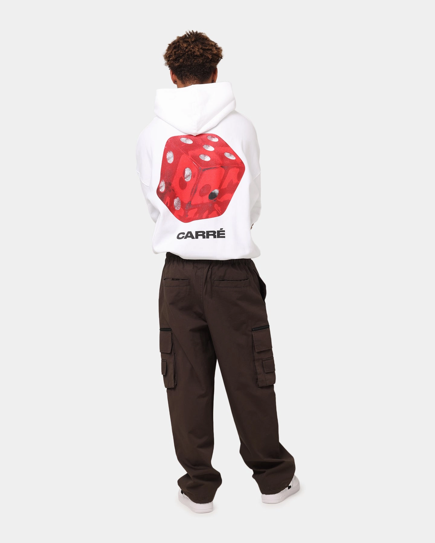 low - visibility Carre Die Hoodie White