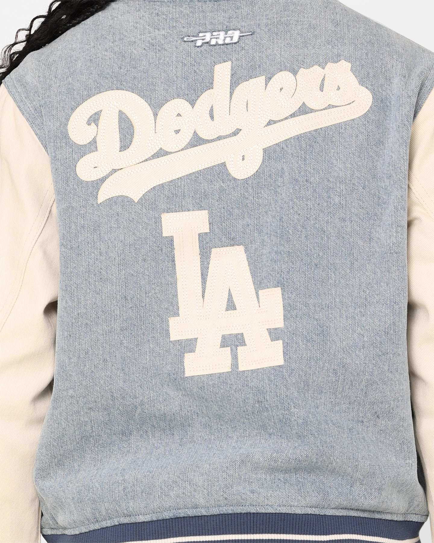 Modern Tailoring baristas Pro Standard Women's Los Angeles Dodgers Varsity Jacket Denim