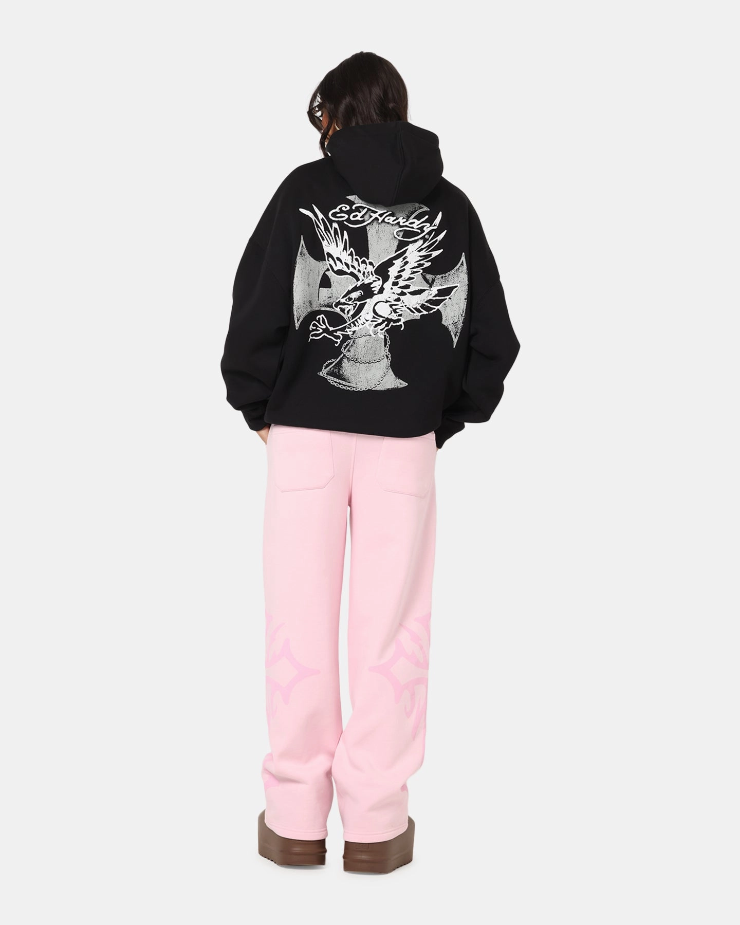 Ed Hardy Flight Hoodie Black City Streets