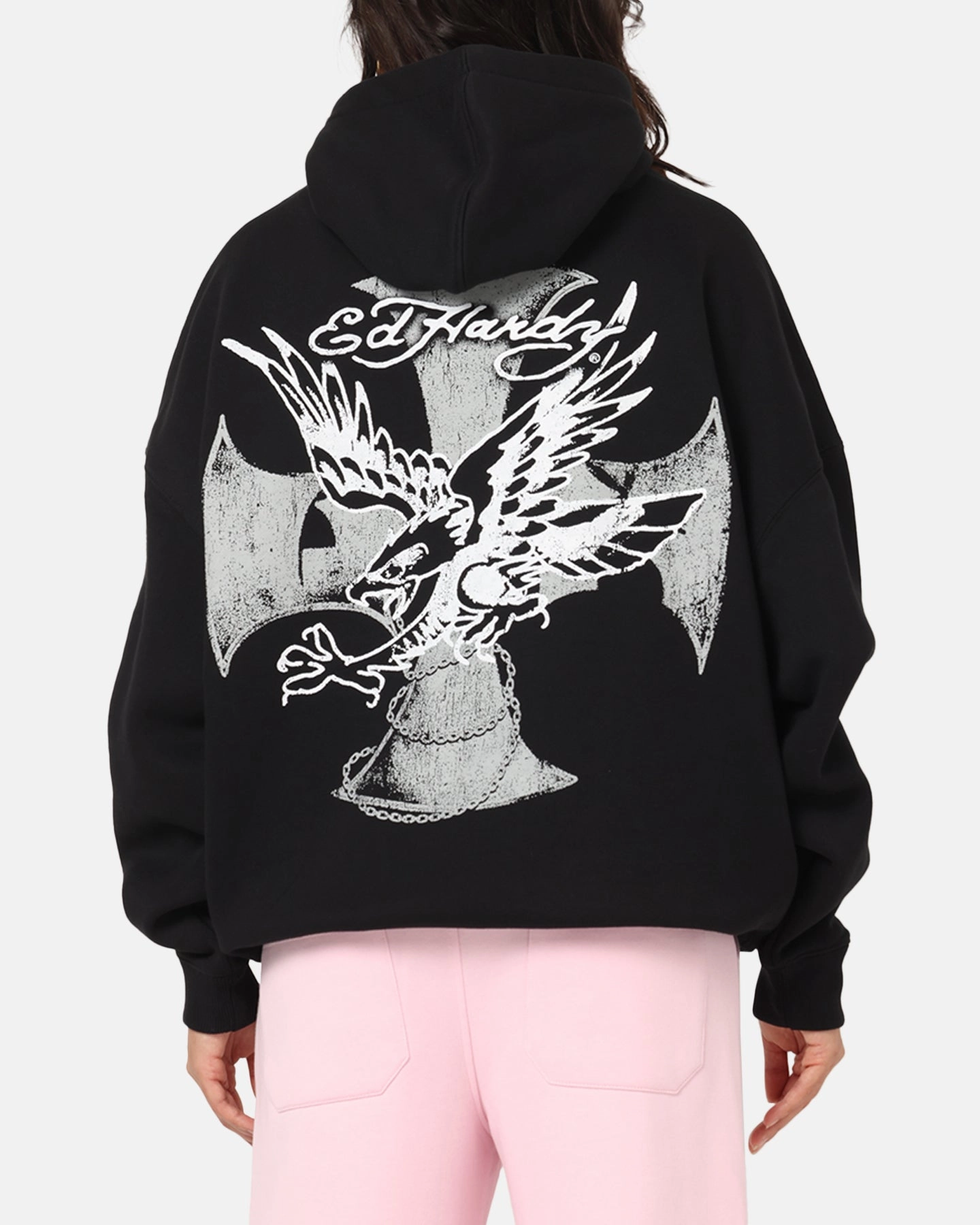 Ed Hardy Flight Hoodie Black Sleeveless