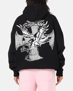 Ed Hardy Flight Hoodie Black Sleeveless