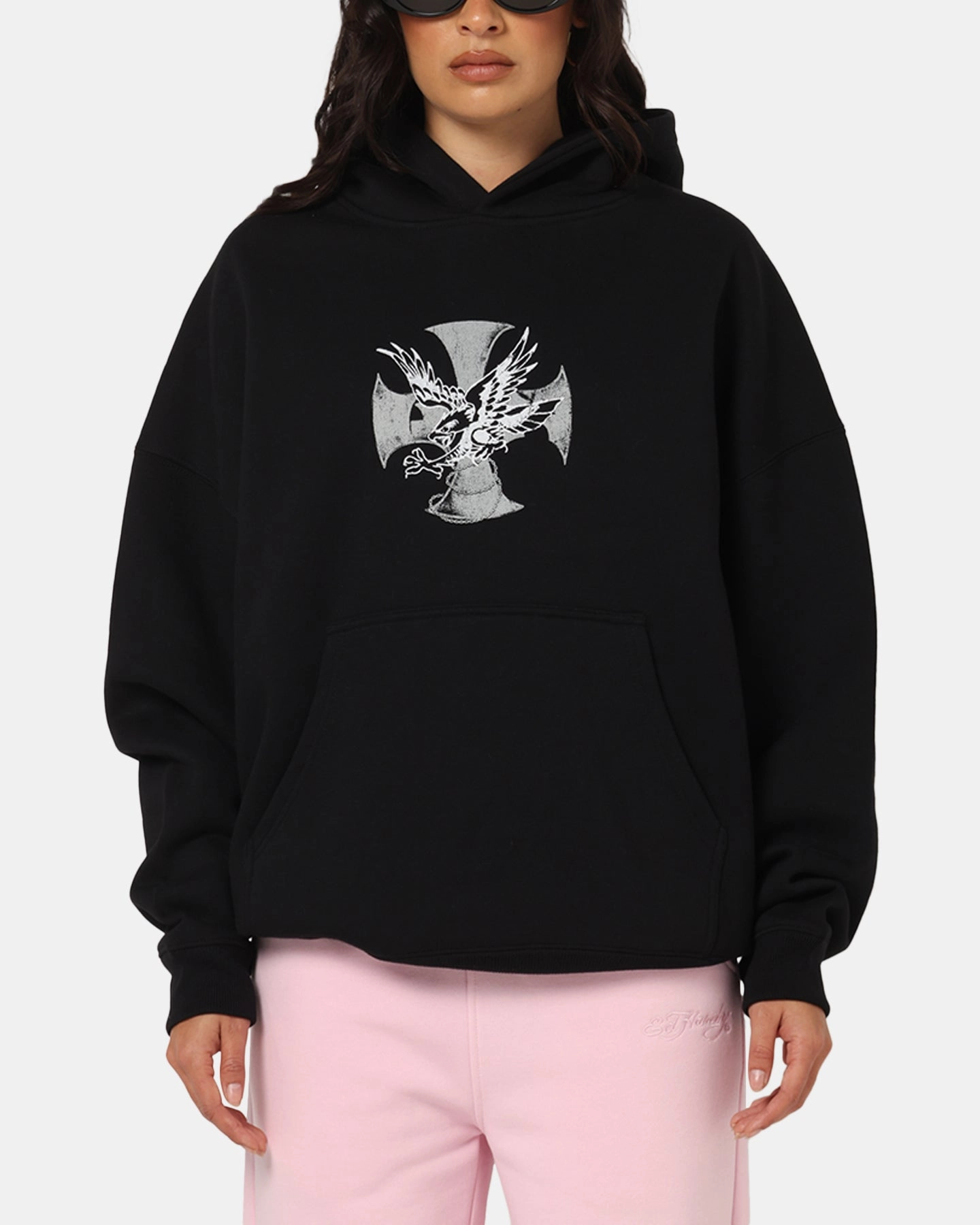 Ed Hardy Flight Hoodie Black Kinetic Back Ventilation