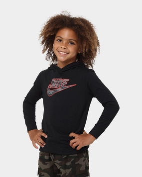 Nike Kids' Nike Sportswear Club Camo Jersey Black Outdoor Layer