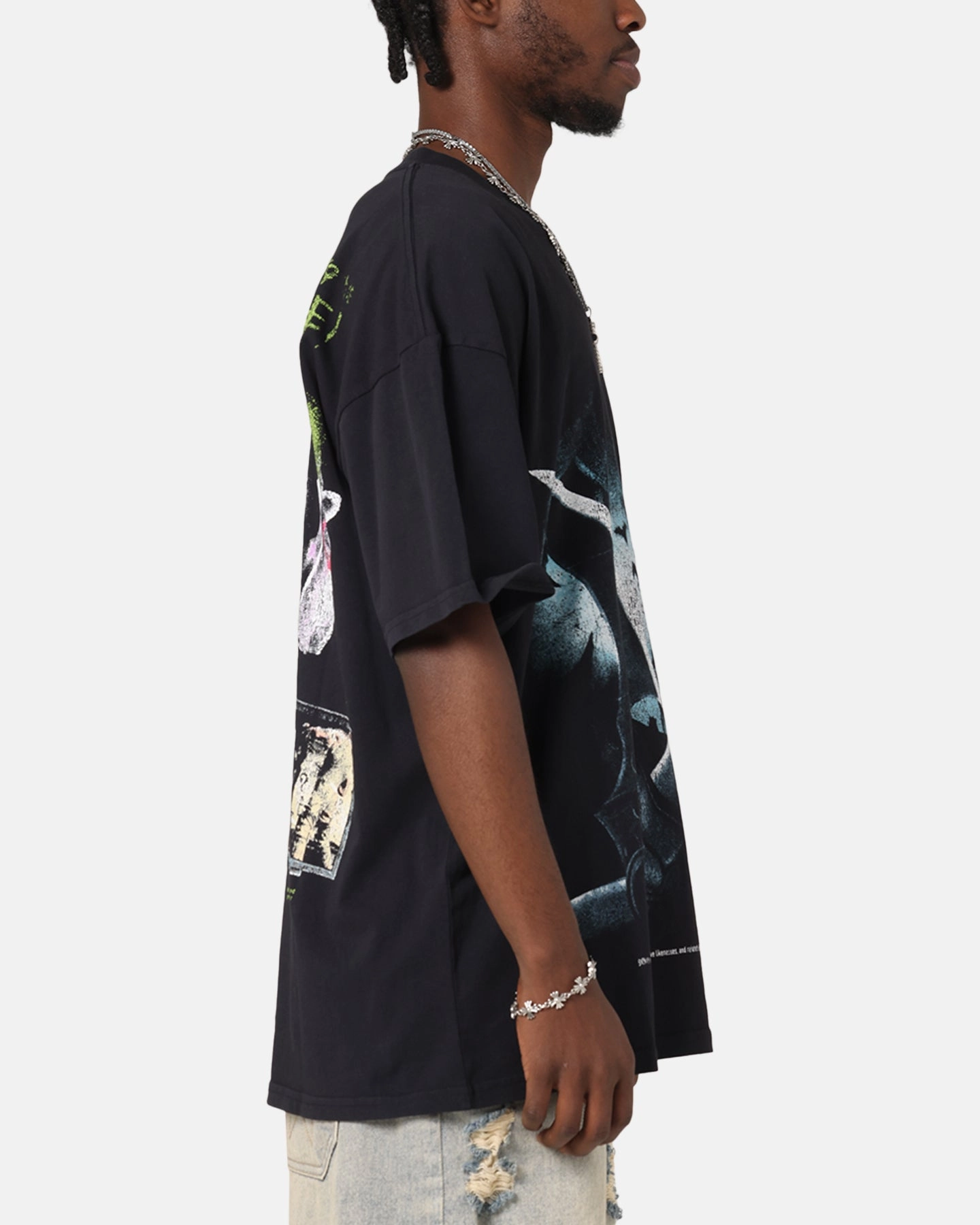 73 Studio X DC Batman Arkham Asylum Vintage T-Shirt Black Acidwash MinimalistDesign All-Purpose Wear