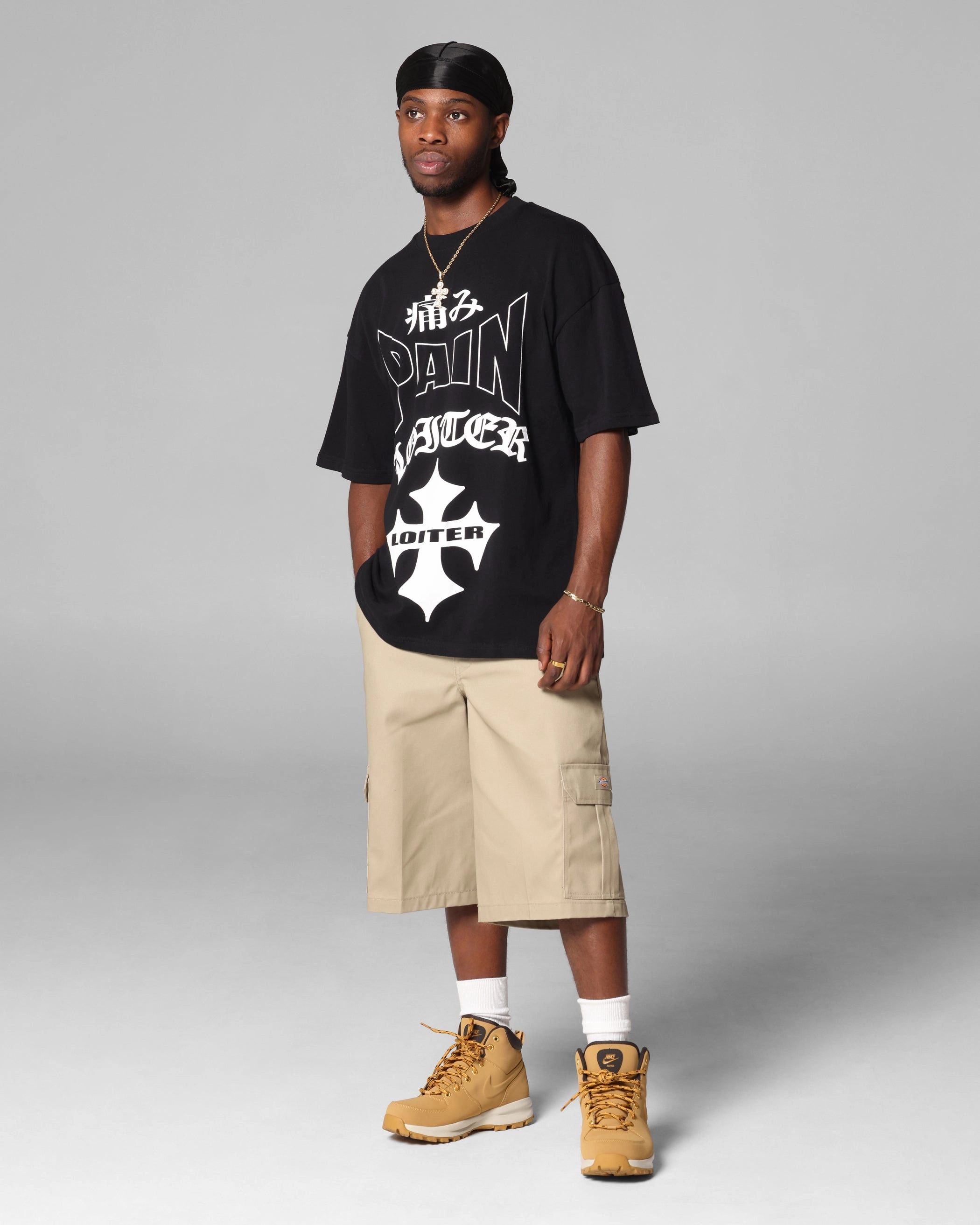 Festival wear Loiter Ultimate Pain T-Shirt Black