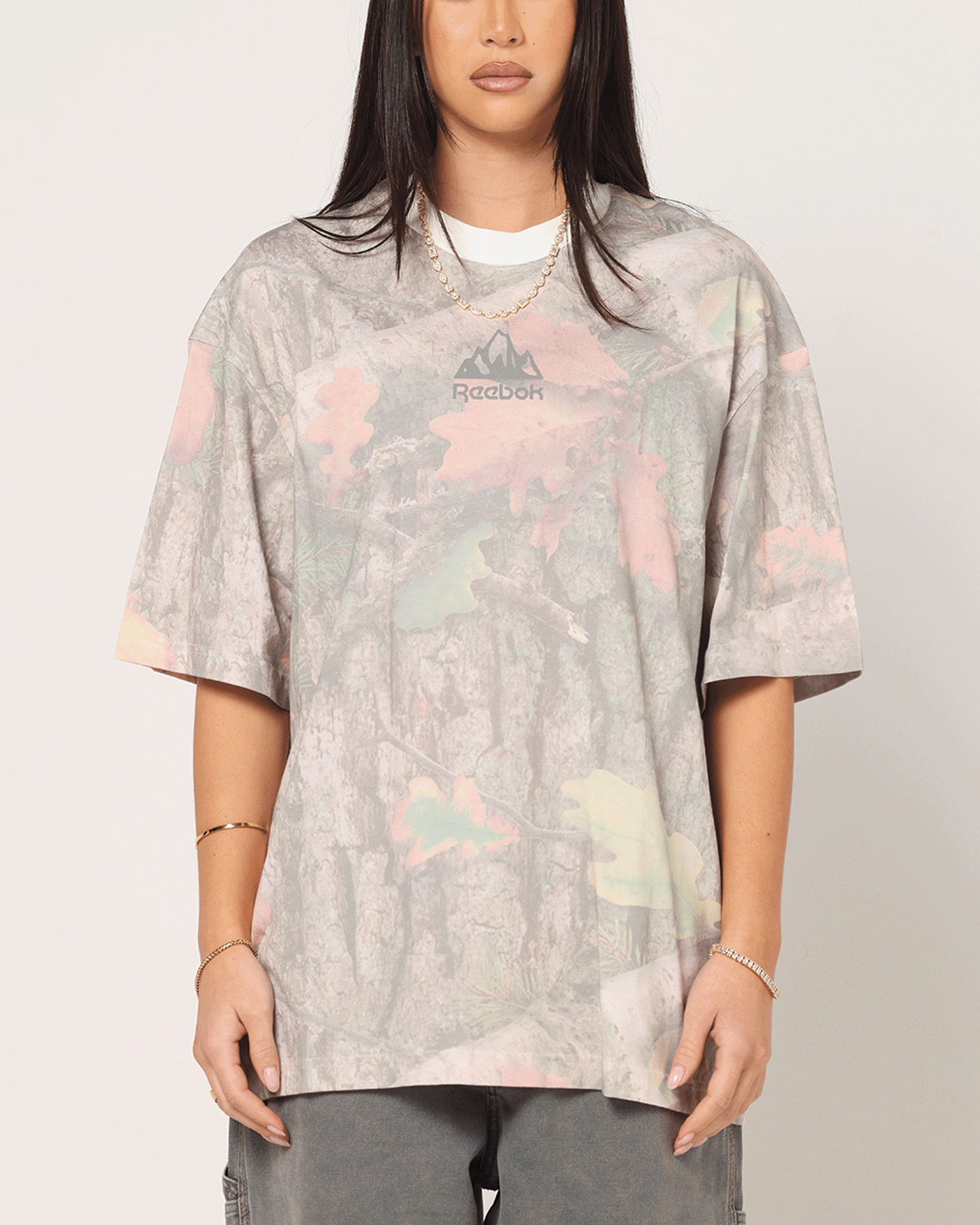 Trendy Comfort Wear Machine washable Reebok X Market All Over Print T-Shirt Real Tree Camo