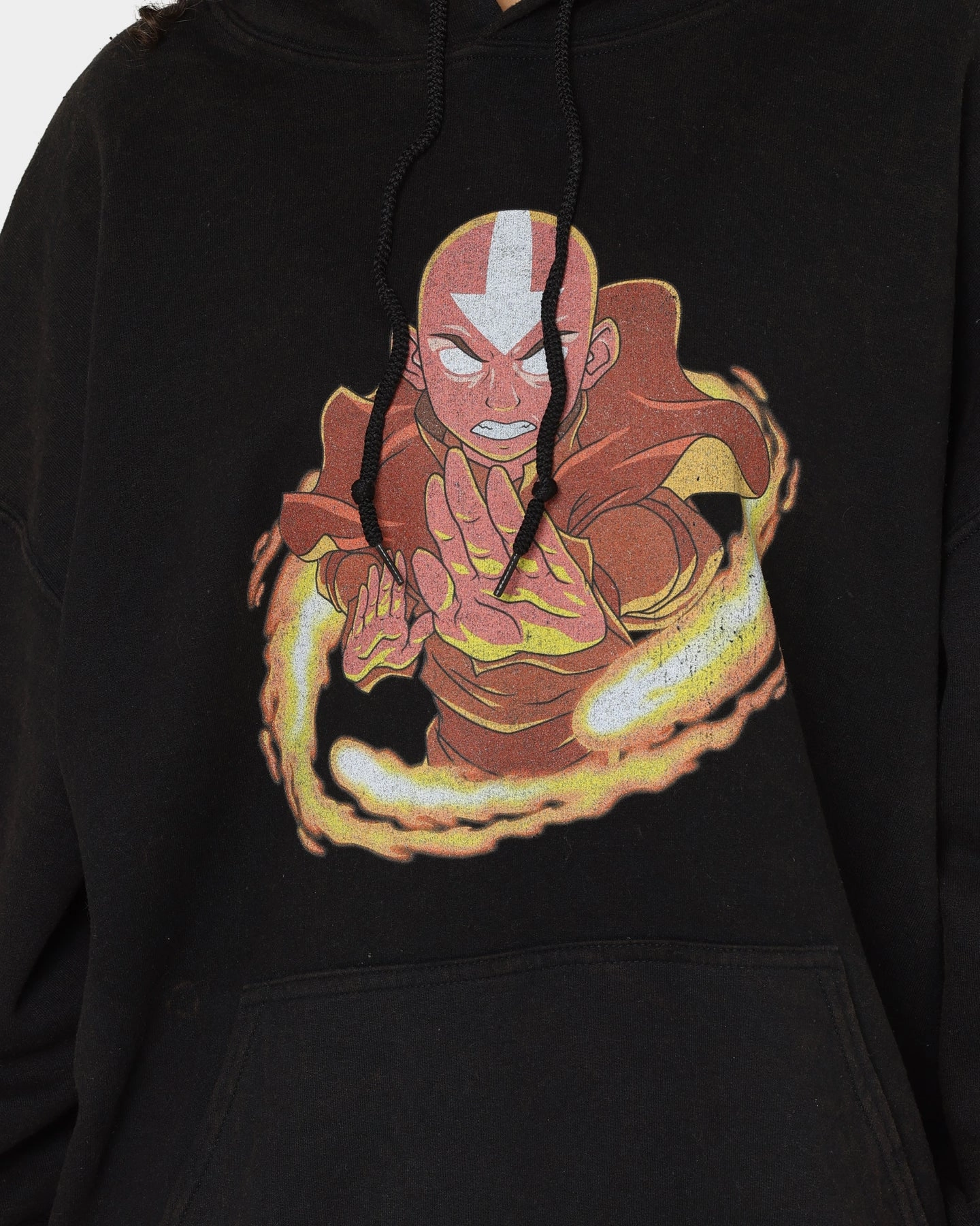 Goat Crew X Avatar: Aang Fire Vintage Hoodie Washed Black Range Insulated Comfort